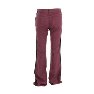 Alexander McQueen Flared Jeans in Burgundy Cotton